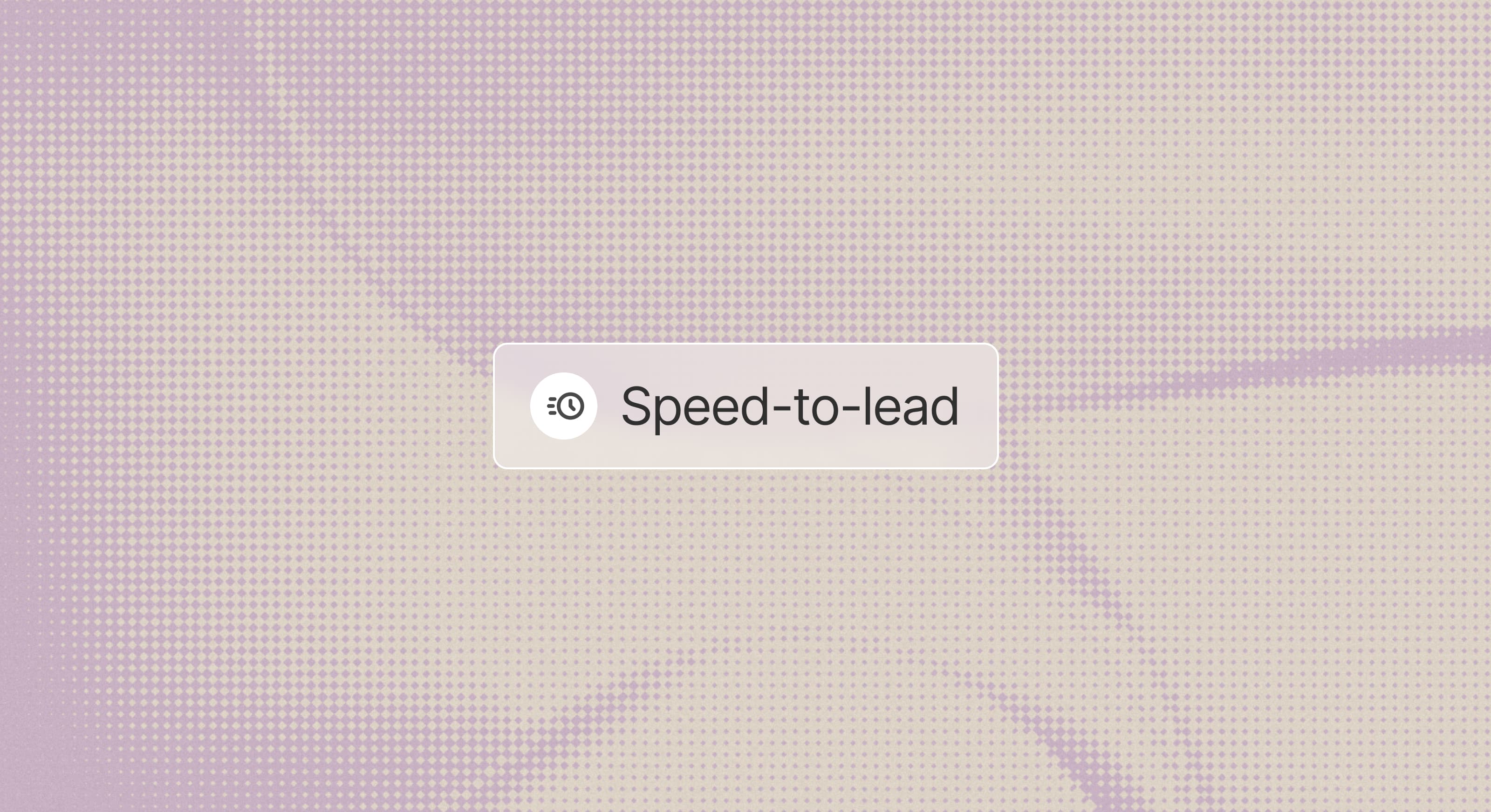 Pattern background with speed-to-lead and and icon