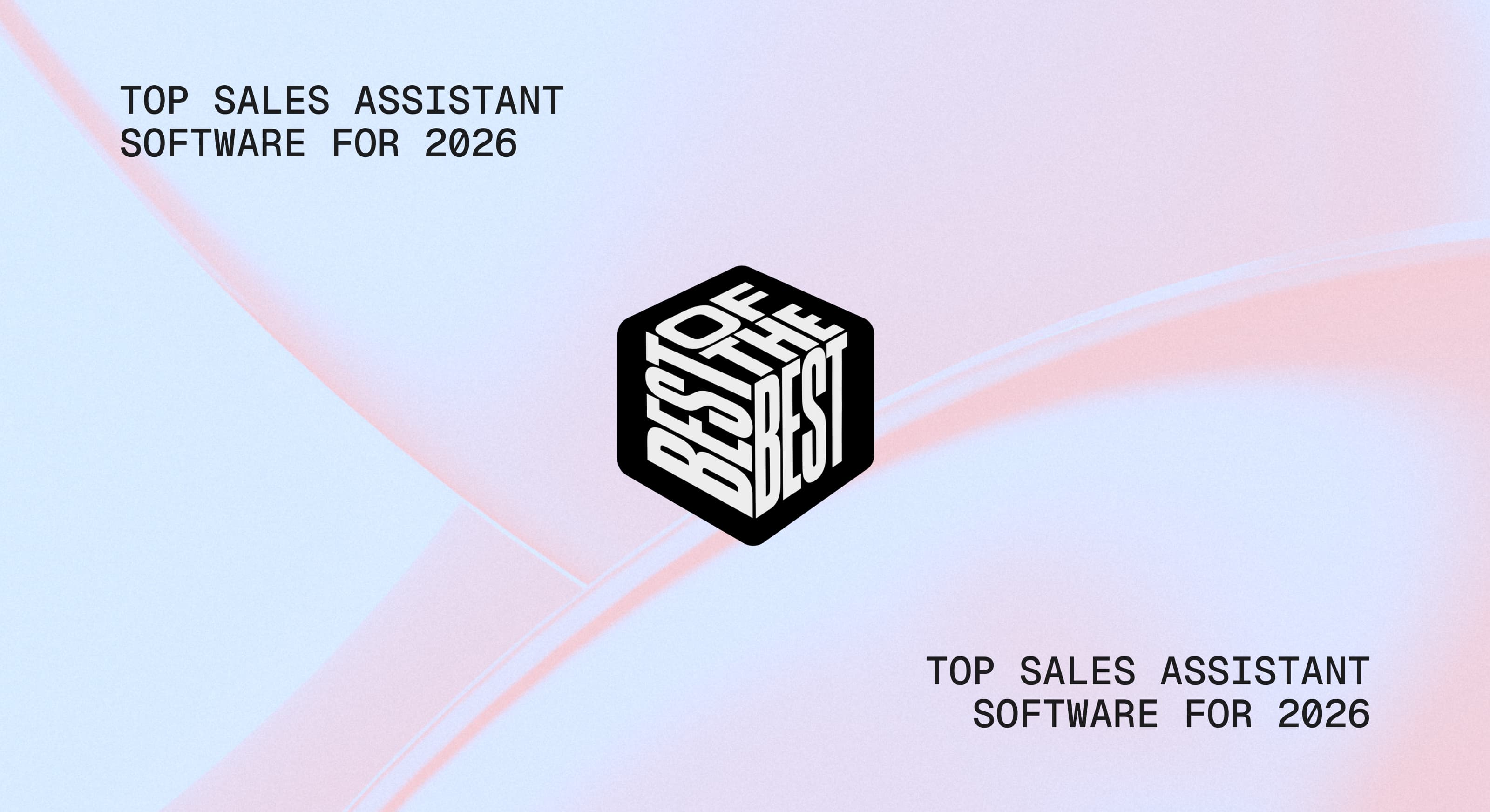 pattern graphic that says top sales assistant software for 2026